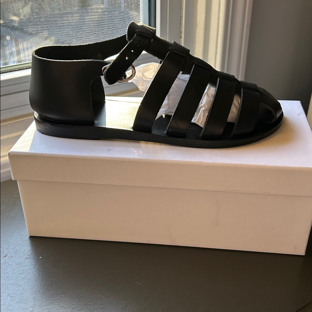 Ancient Greek Sandals Black - Picture 6 of 9